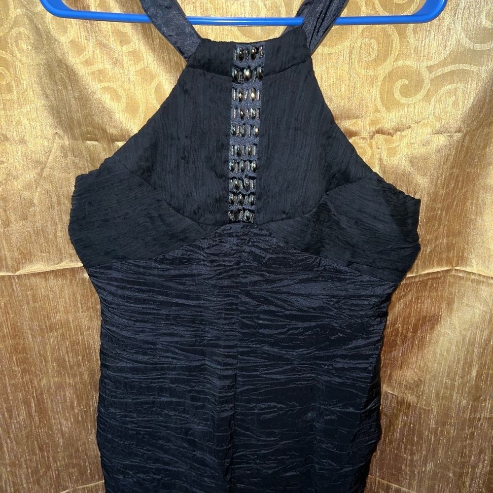 Black dress above the knees